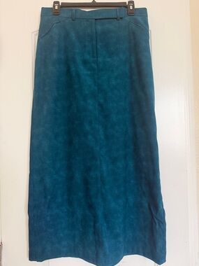 Christopher & Banks Teal Maxi Straight Skirt